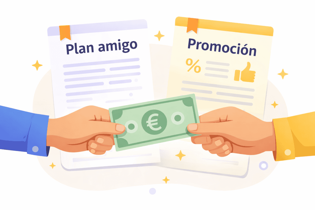 Planes amigo, referidos y promociones para ahorrar en casa
